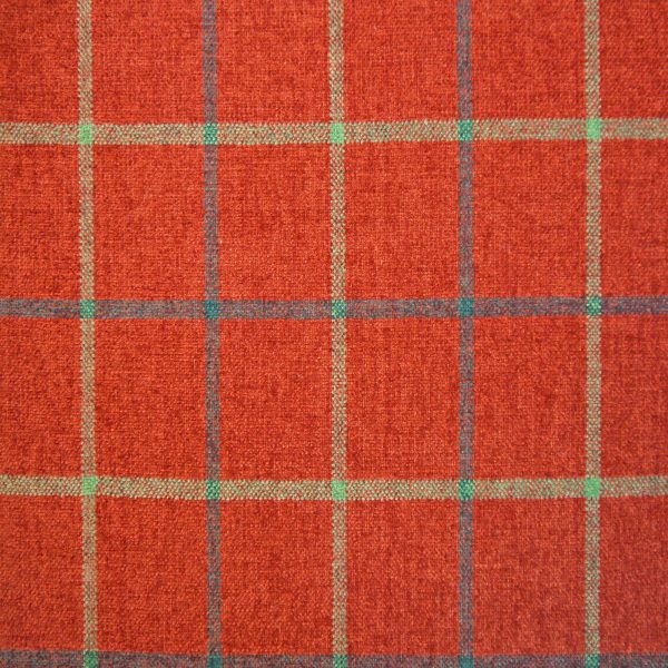 Lana Window Pane Fabric Col Ruby